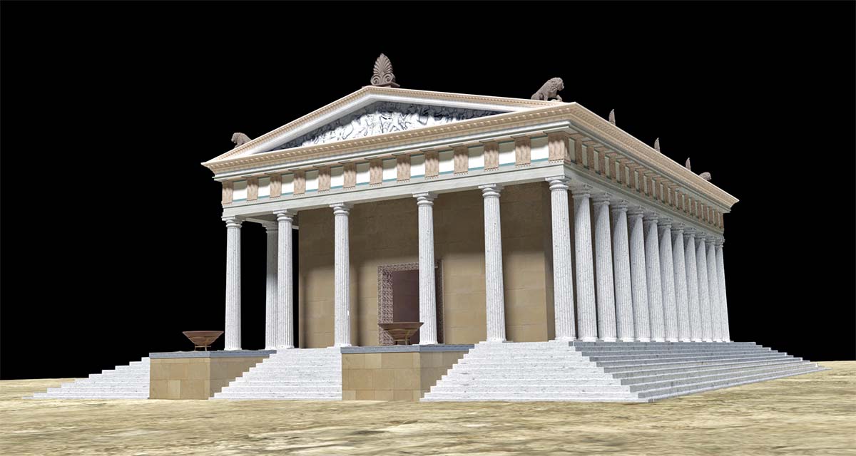 3D digital reconstruction Ammon Zeus'  temple 05 