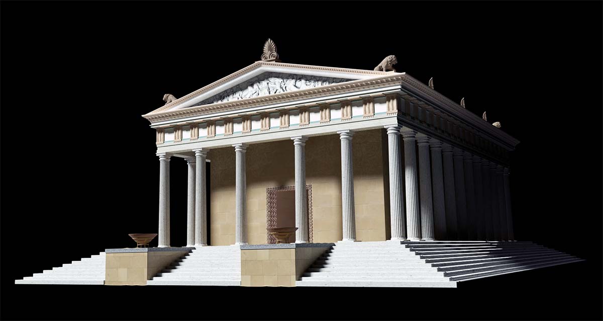3D digital reconstruction Ammon Zeus'  temple 06 